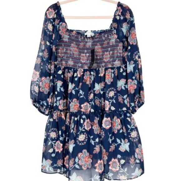 SACHIN + BABI Dress Size M Evening Gown NEW LOLA Dress Botanical Mini Smocked - Picture 6 of 12